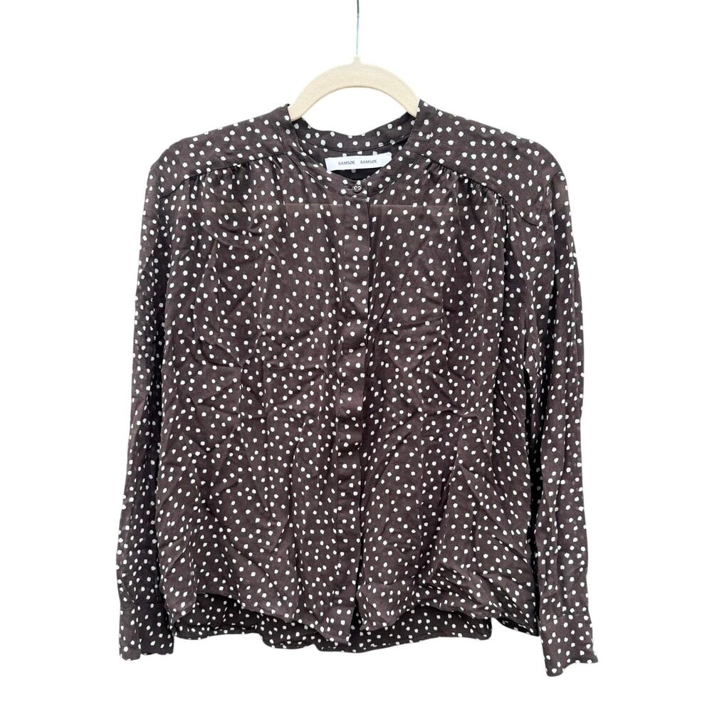 SAMSOE SAMSOE Elmy Polka Dot Shirt Coffee Drops Brown Small S